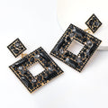 Boutique Fashion Women Glass Crystal Big Dangle Earrings For Women Fashion Jewelry Trendy Lady's Statement Earrings Accessories