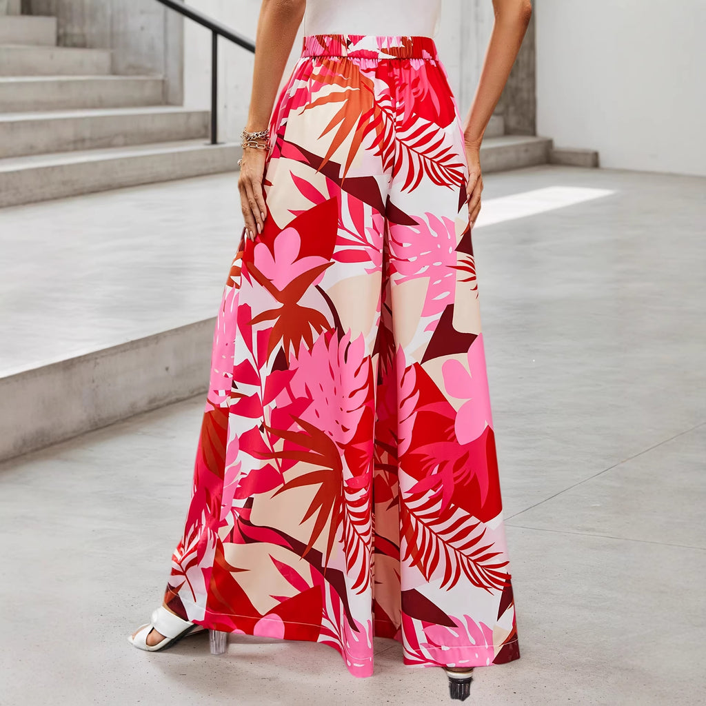Bohemian high waisted long pants for women
