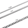 Classic Curb Stainless Steel Chain Necklaces for Women Men Hip Hop Necklace on The Neck Fashion Jewelry Accessories Friends Gift