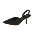 Summer Women Sandal Shoes Thin High Heel Pointed Toe Slingback Sandals Ladies Fashion Bling Cystal Party Dress Shoes