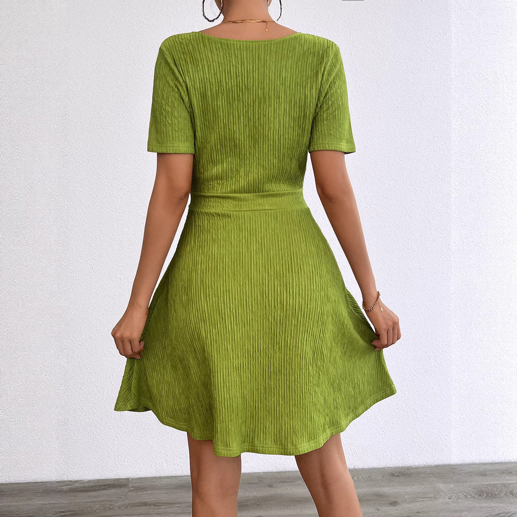 Elegant A-Line Dress for Women Dress with Sleeveless Design and Floral Pattern