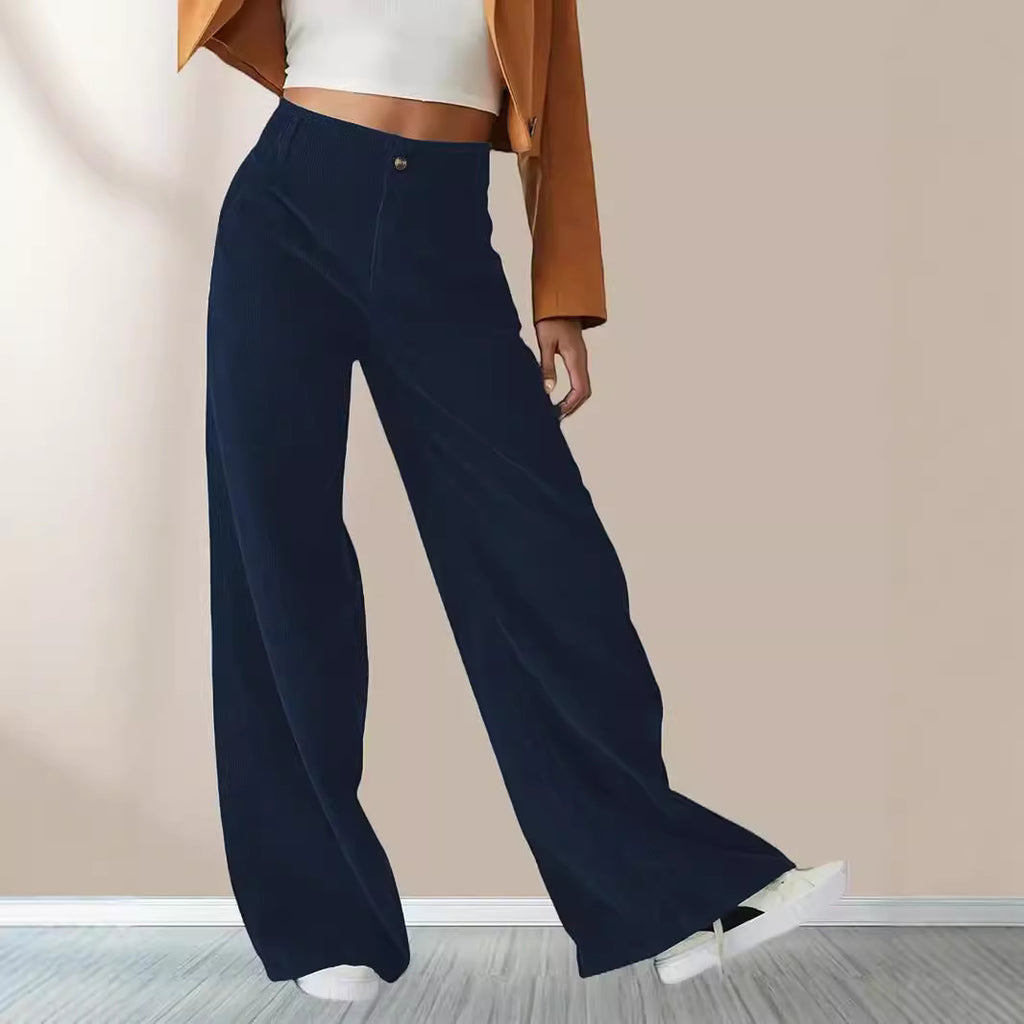 High waisted slimming straight leg pants for women