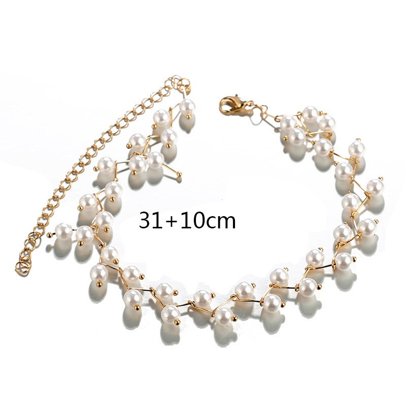 Fashion Women Necklace Choker Pearl Necklace Statement Ladies Collares Gold Color Alloy Jewelry Birthday Gift