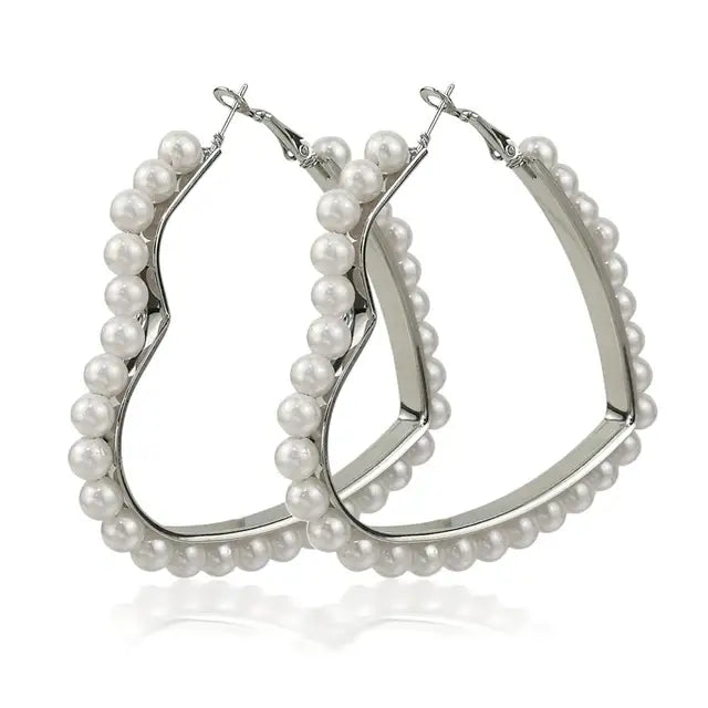 Earrings For Women Heart Statement Earring Geometric Female Jewelry