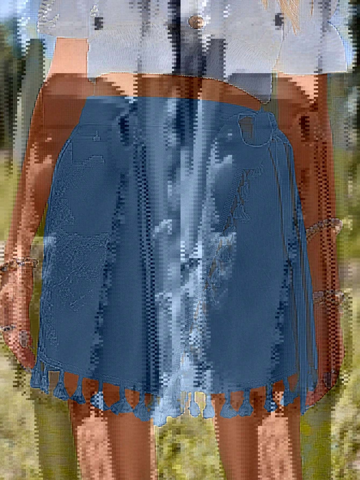 Strap Cross Short Skirt for Women