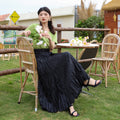 High waist slimming pleated skirt for women