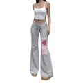 Letter Love Printed Loose Lace Casual Pants for Women