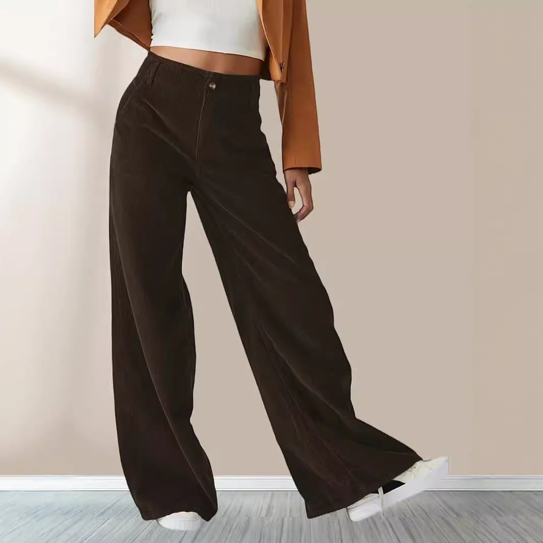 High waisted slimming straight leg pants for women