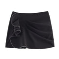Beaded Pleated Shiny Pants Skirt for Women