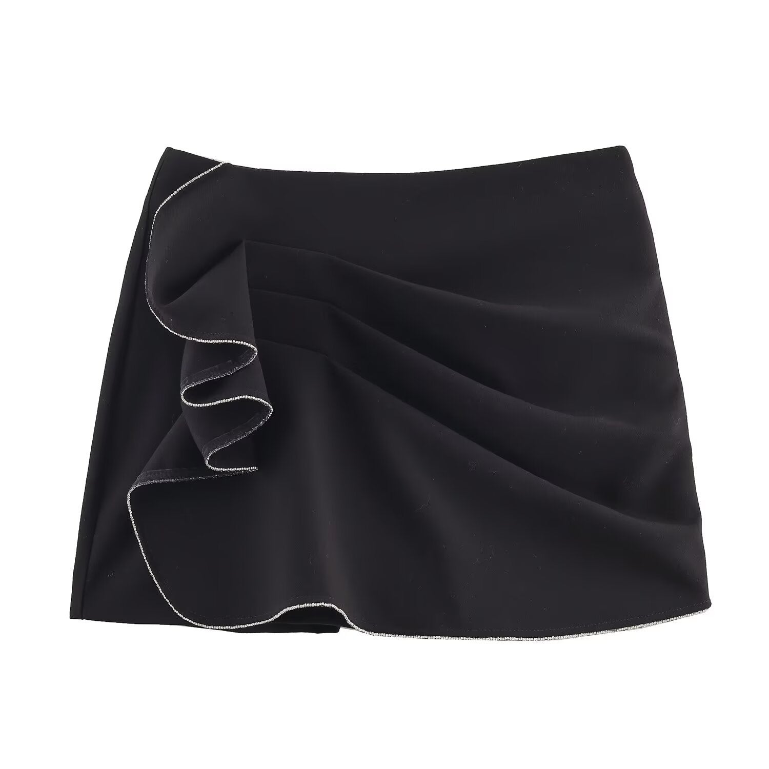 Beaded Pleated Shiny Pants Skirt for Women