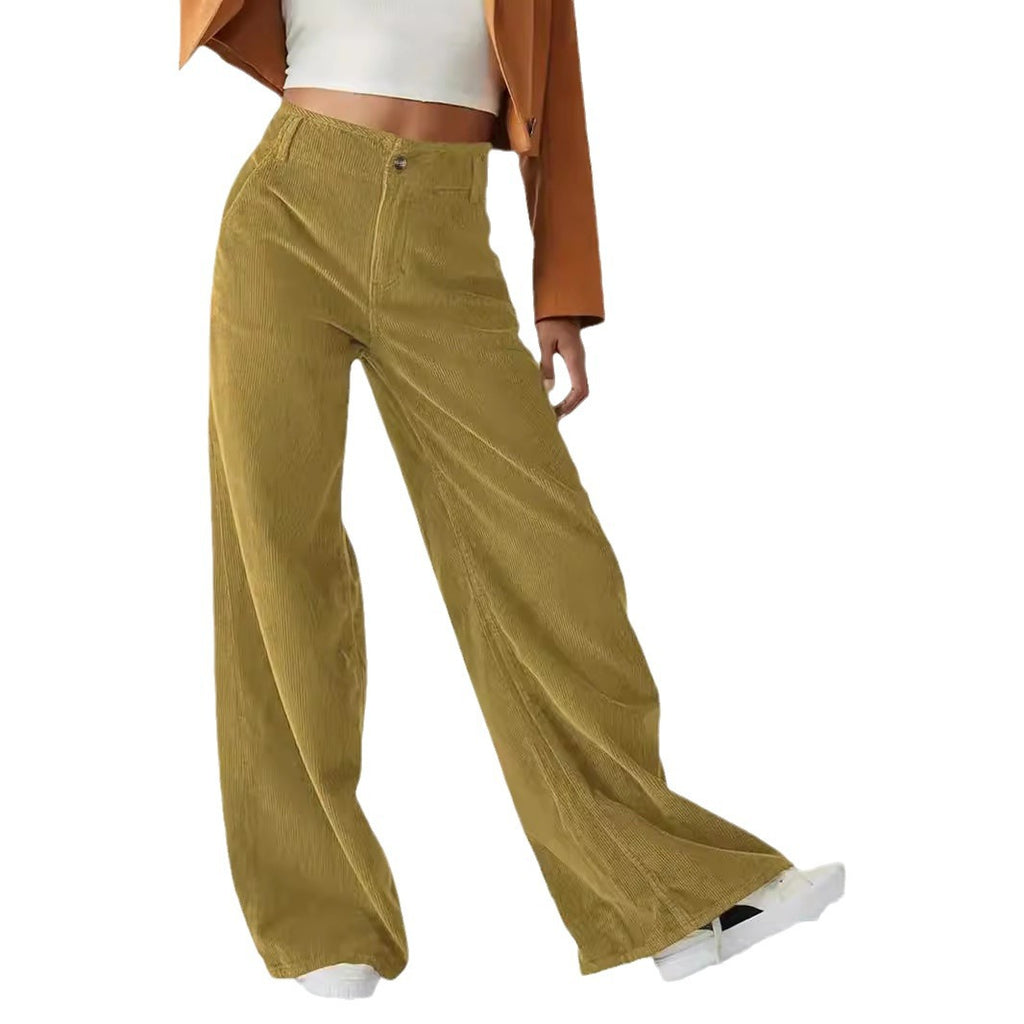 High waisted slimming straight leg pants for women