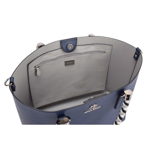 Sac à main de luxe en cuir lisse pour femme Maria Carla