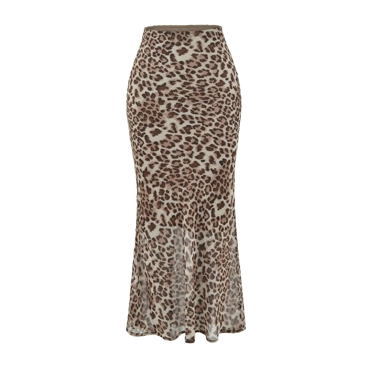 Tailored leopard print skirt for women