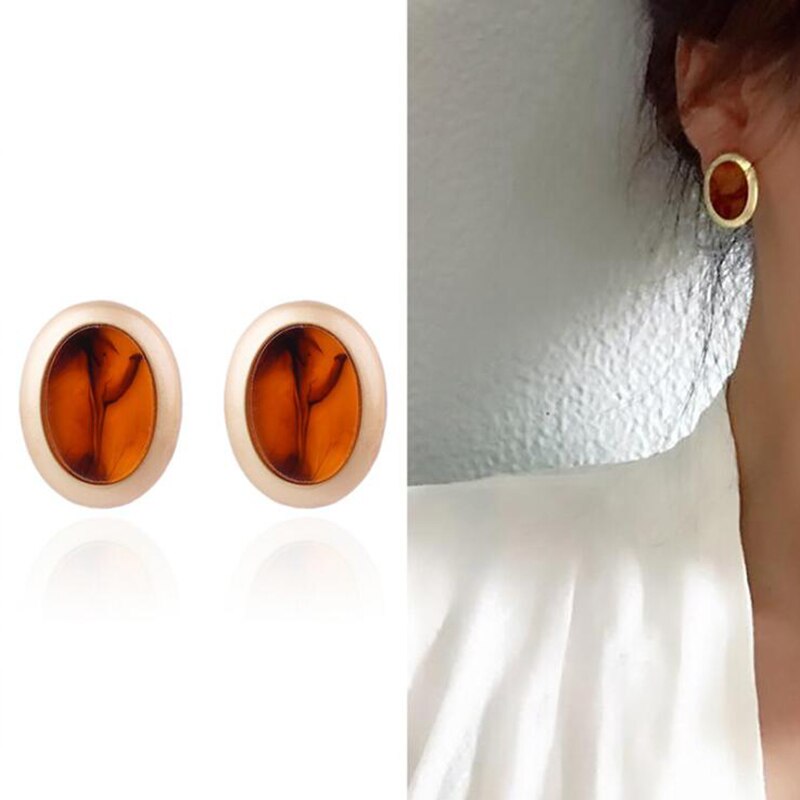 AENSOA Vintage Big Stud Earrings For Women boucle d'oreille Jewelry Classic Wholesale Retro Fashion Earring Jewelry brincos
