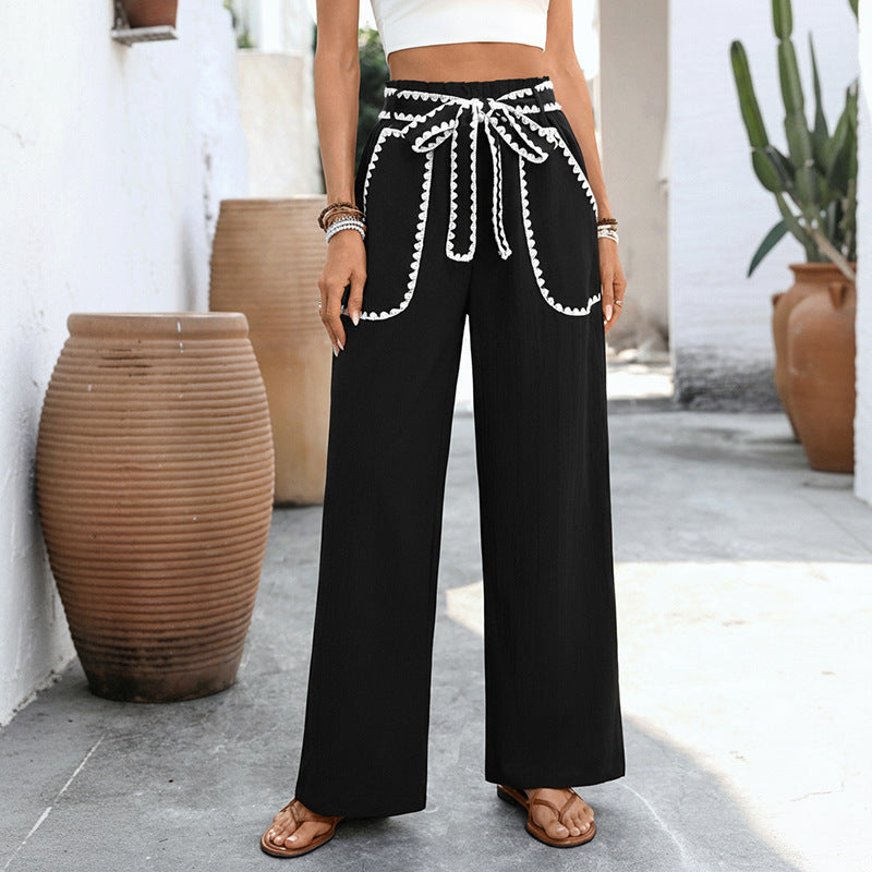 Loose straight leg pants for women