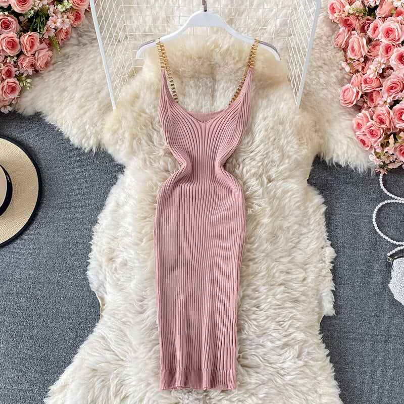 Knit Cut Out Dress Jurk Dames Beach Dresses for Women Female Crochet Dresses Strap Sleeveless Dress