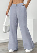 Striped pants loose wide leg women