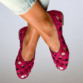 Flat bottomed hollow hole shoes anti slip beach sandals for women