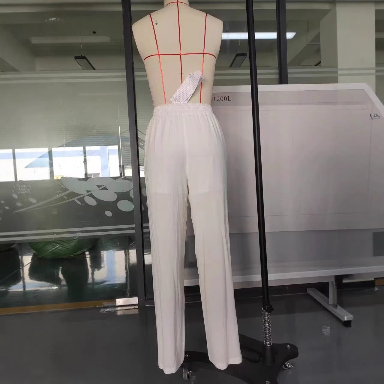 Loose pocket drawstring wide leg pants for women