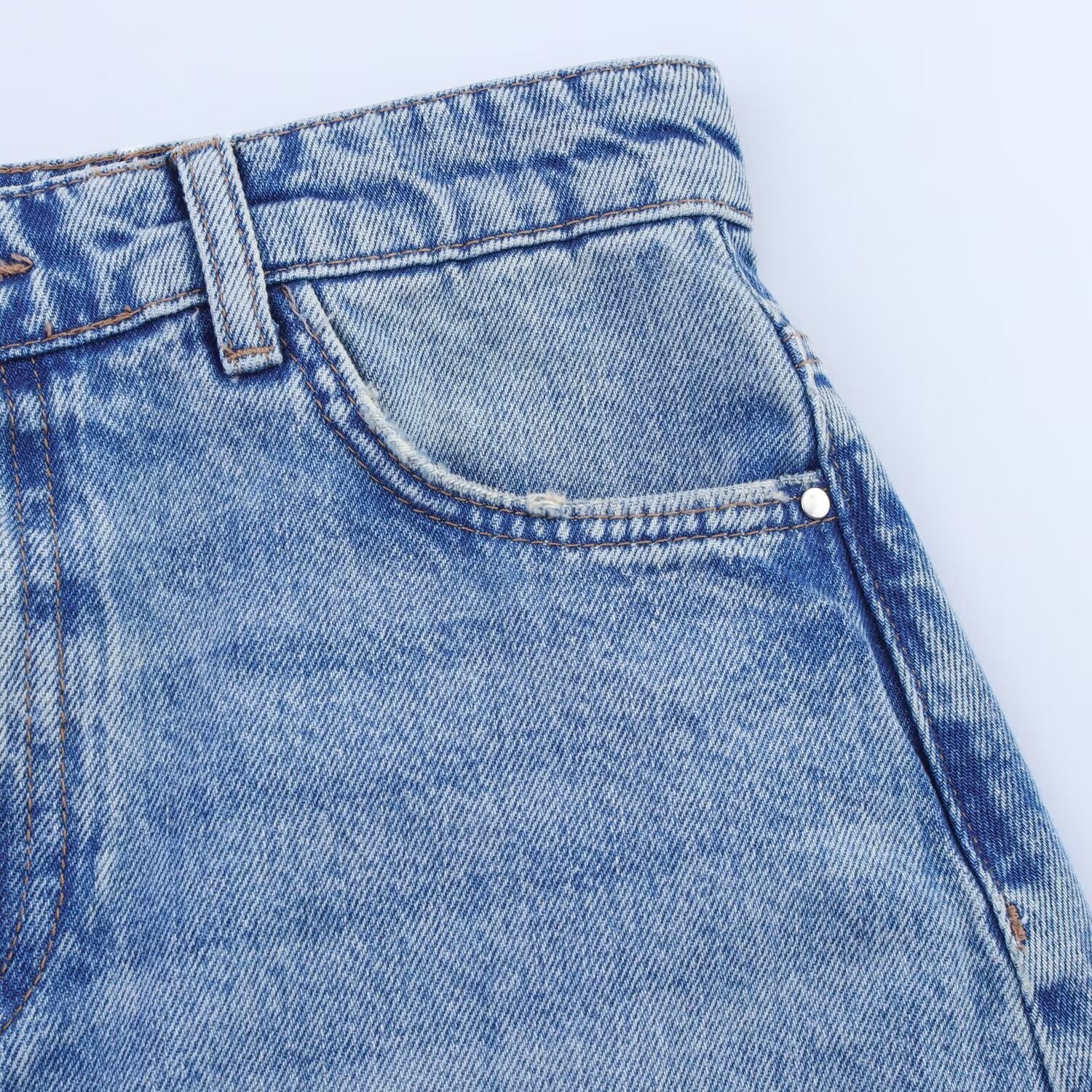 Make vintage denim bag hip skirt mini skirt for women