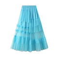 Cake skirt design irregular half skirt dreamy mesh skirt for women