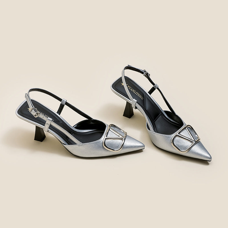 High-heeled Shoes for Women with Thin Heels, Fashionable Dress Shoes, Sandals for Women, Stylish Huizhou Women's Shoes