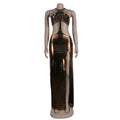 Women Sexy Hollow slit dress Dress