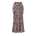 Tailored leopard print skirt for women