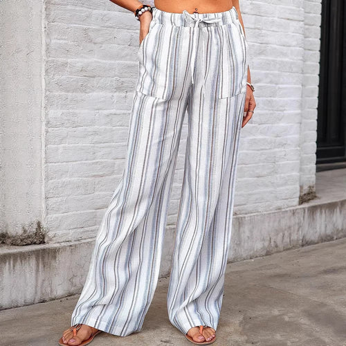 Casual Loose Striped Printed Pants for Women