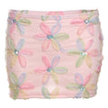 Versatile 3D floral print skirt for women