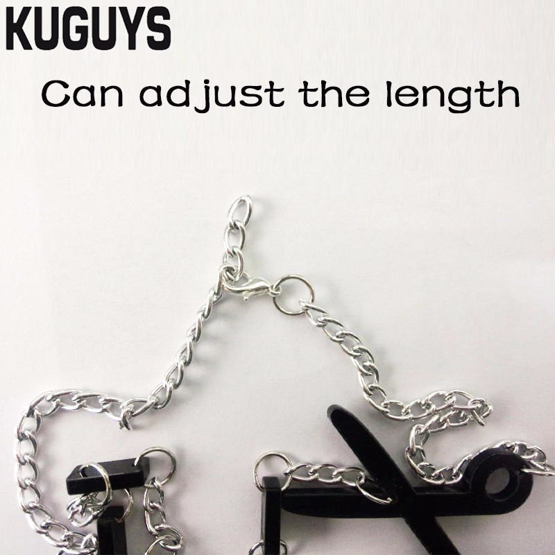 Trendy Gril's Jewelry Black Scissors Necklace for Women HipHop Rock Pendant Necklace Sweater Chain Fashion Accessories