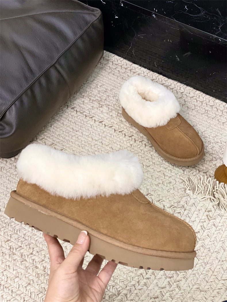 Snow boots winter warm short plush thickened snow shoes for women