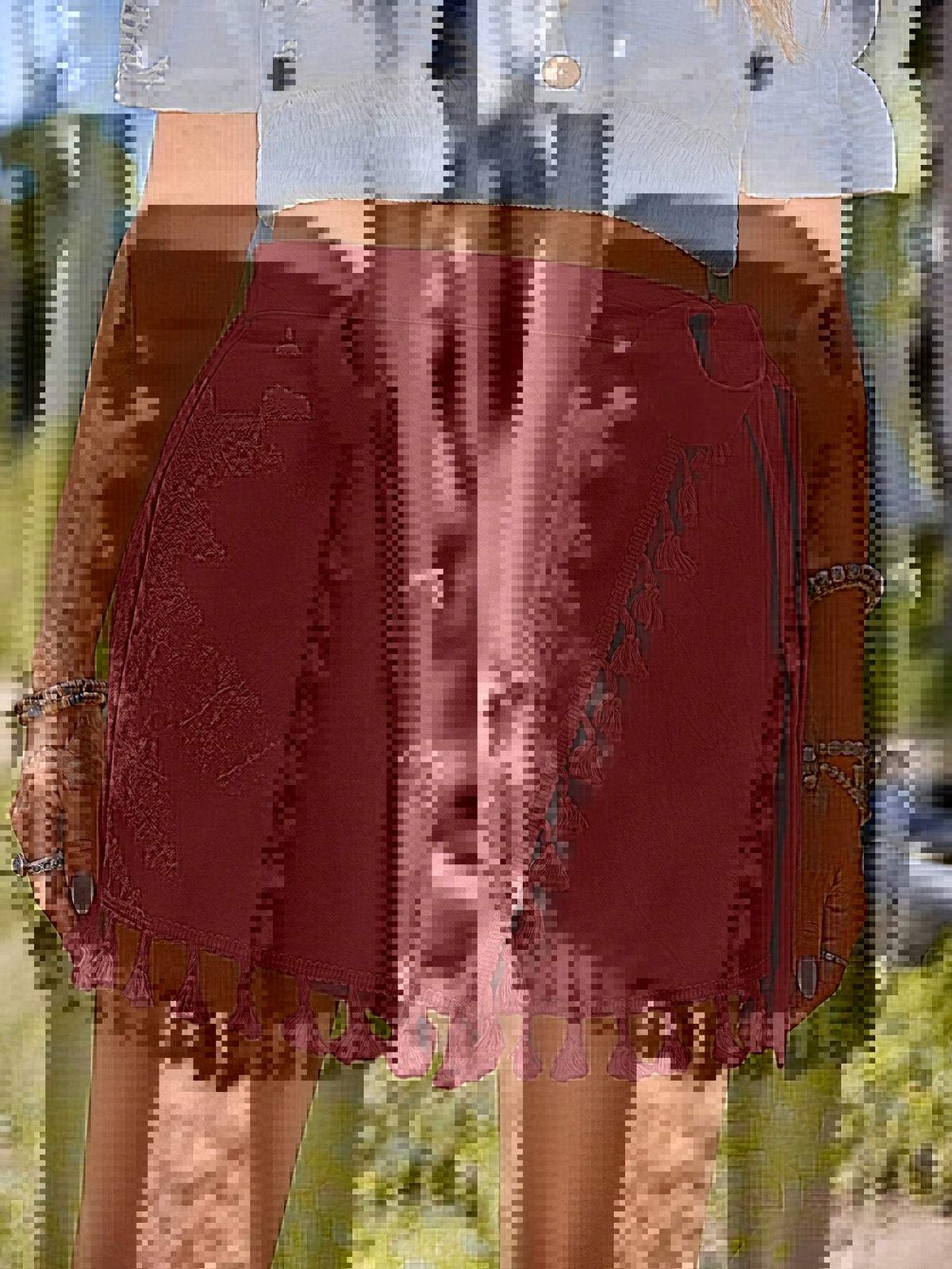 Strap Cross Short Skirt for Women