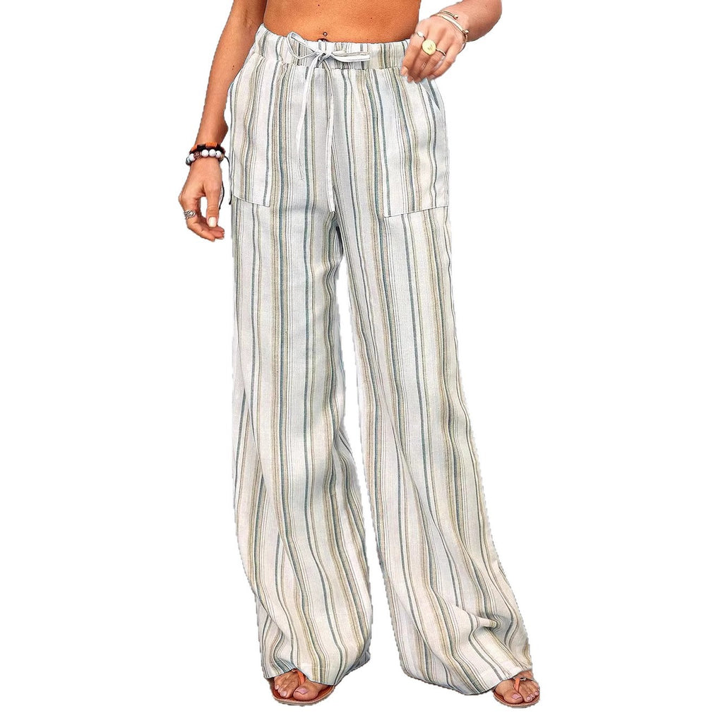 Casual Loose Striped Printed Pants for Women