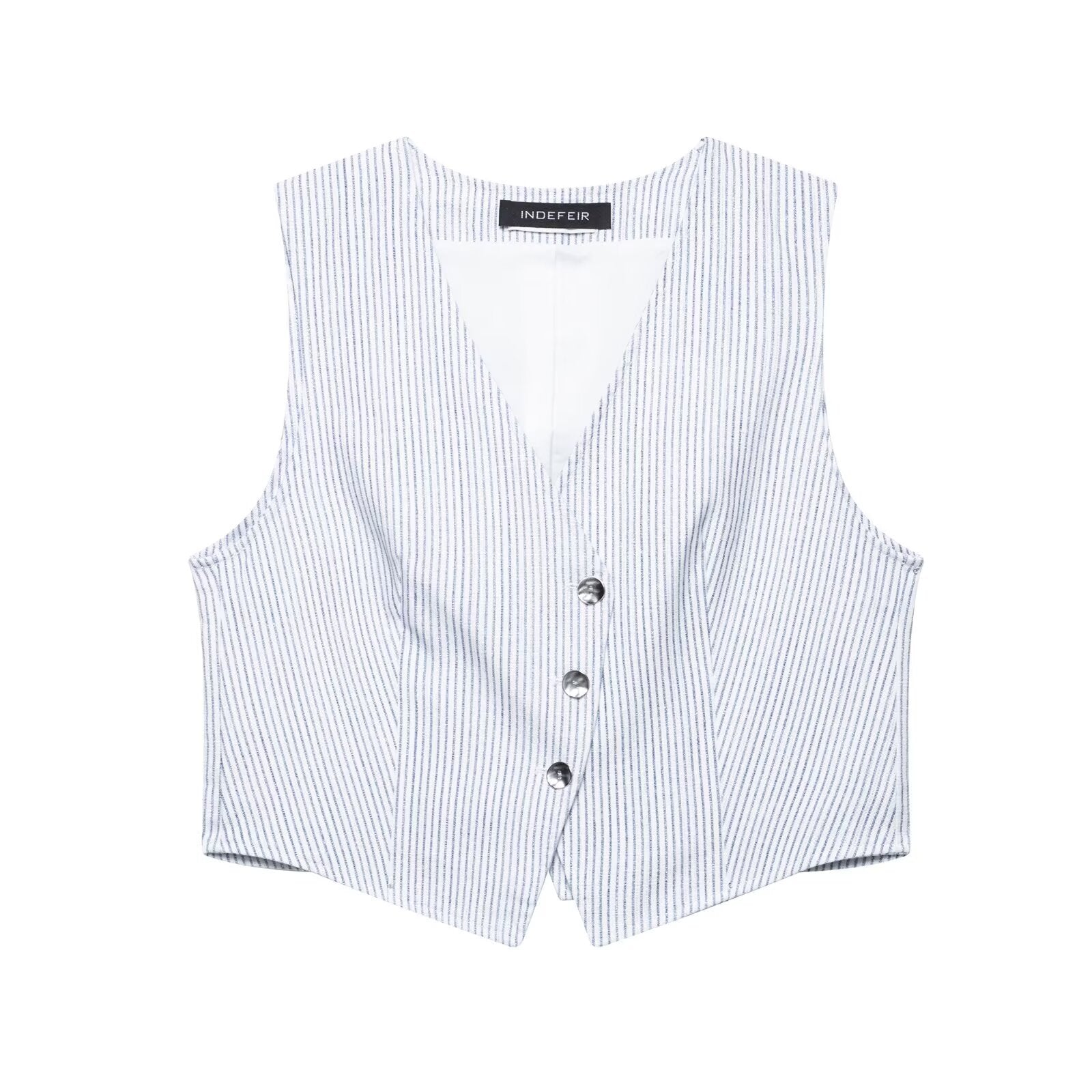 vest top+striped skirt pants set for women