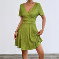 Elegant A-Line Dress for Women Dress with Sleeveless Design and Floral Pattern