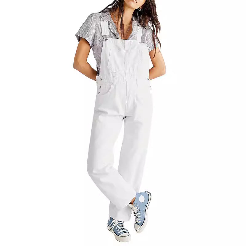 Strap pants denim women