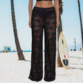 Loose perspective lace casual pants for women