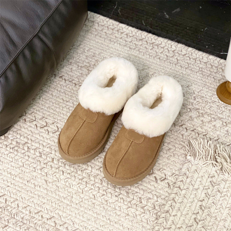 Snow boots winter warm short plush thickened snow shoes for women