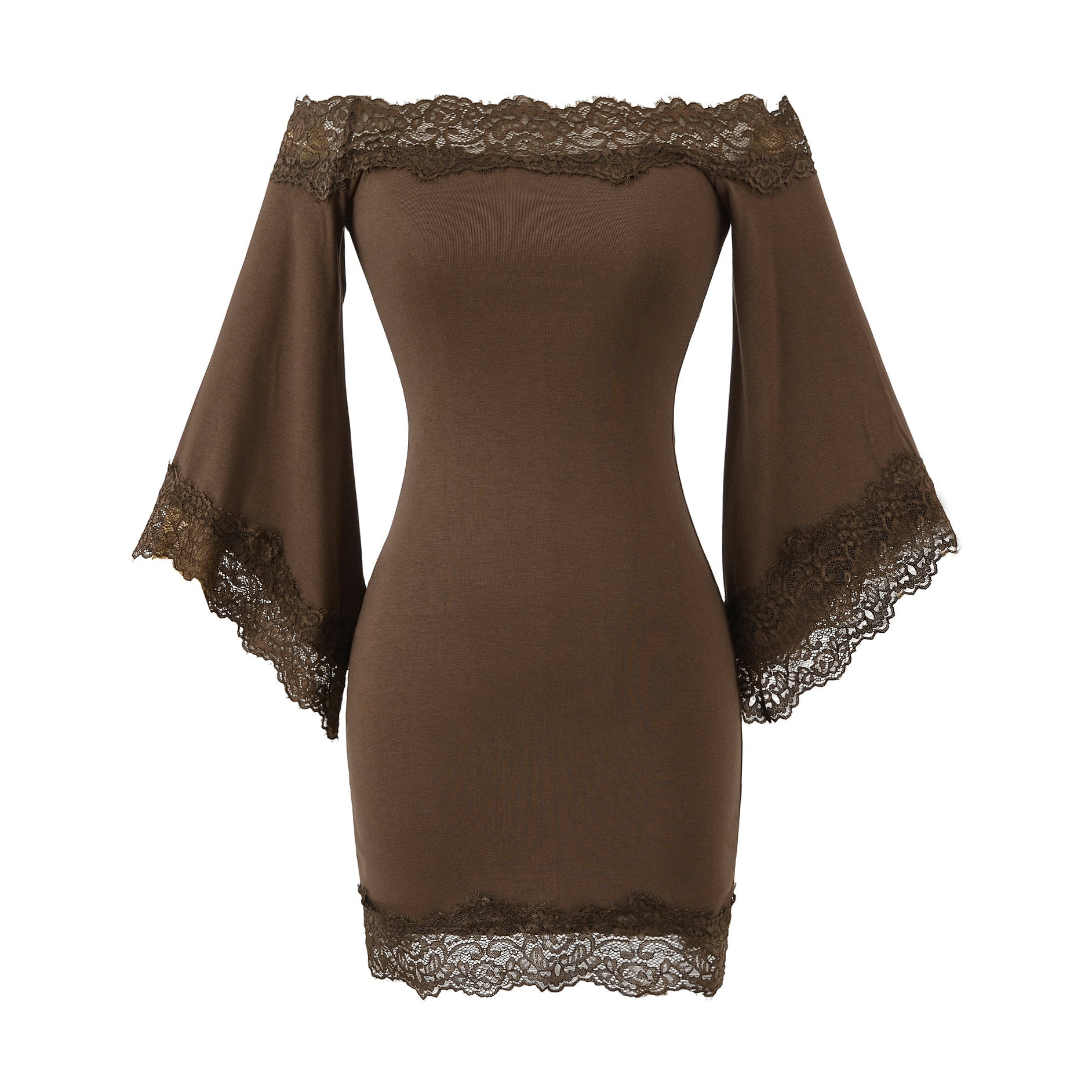 Sexy lace one shoulder dress for women