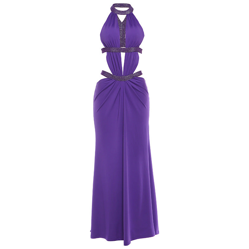 Elegant Sexy Hollow-Out Back High-Waist Dress for Women
