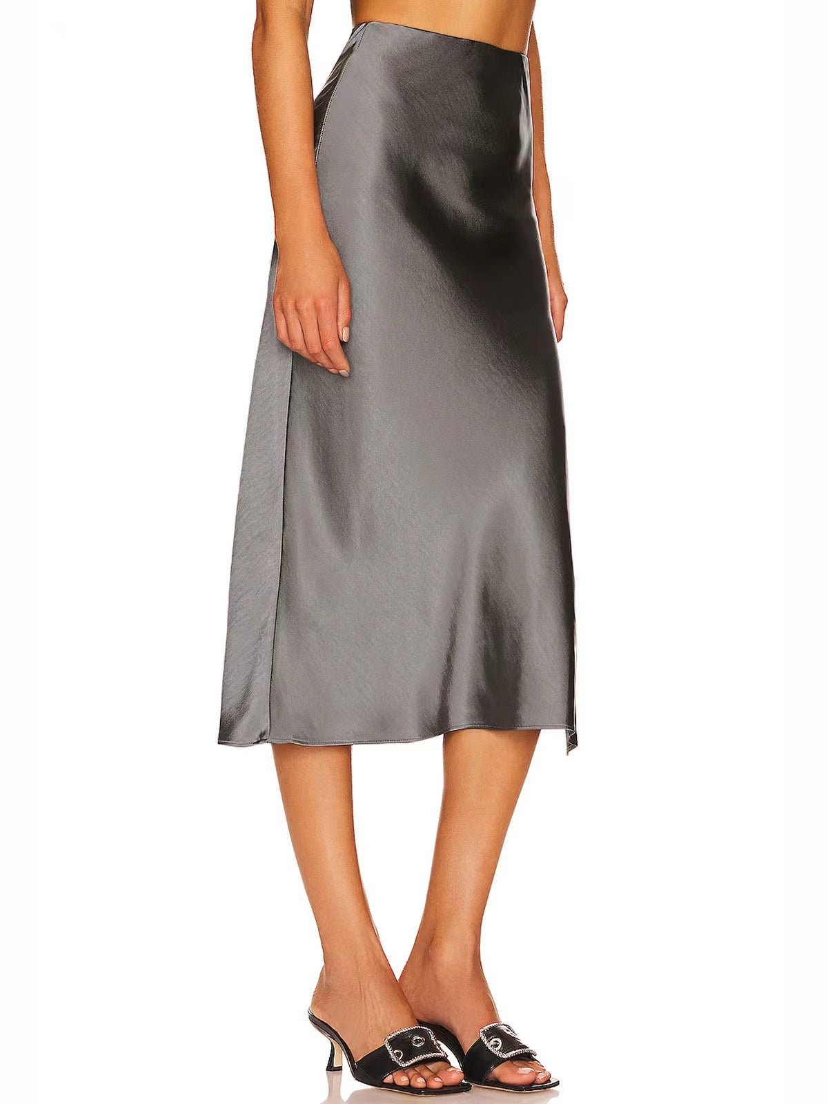 High waisted split skirt for women