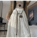 Lace midi skirt for women