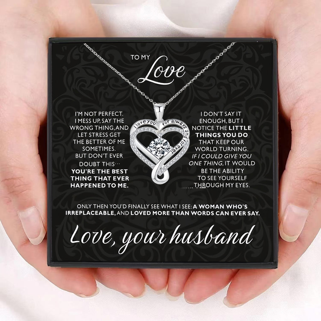Eternal Heart Necklace for Women Personalized Heart PendantChoker Necklace Neck Chain