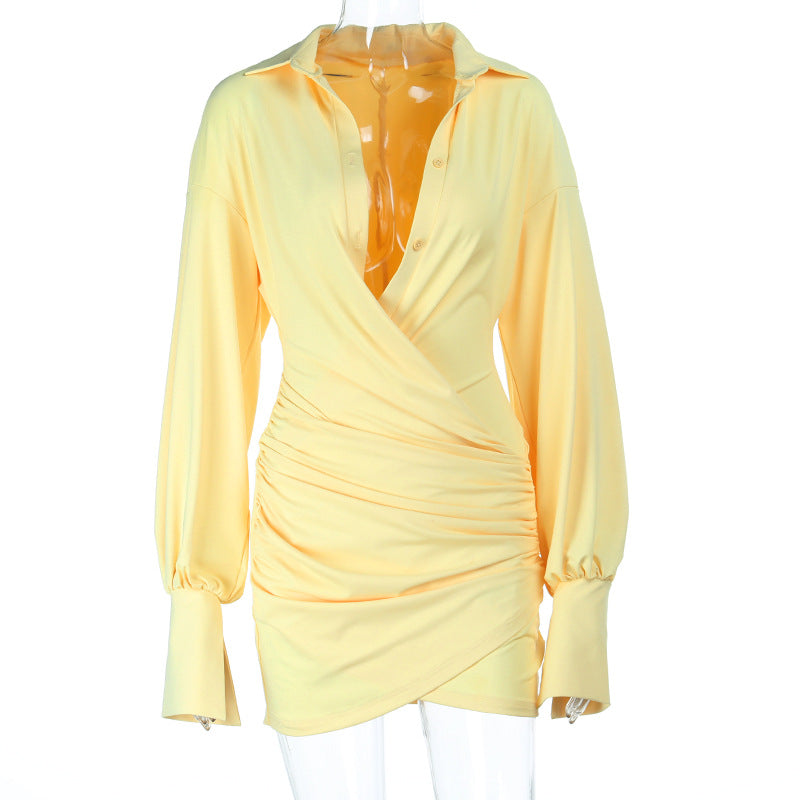 Shirt Dress for Women Spicy Mini Skirt