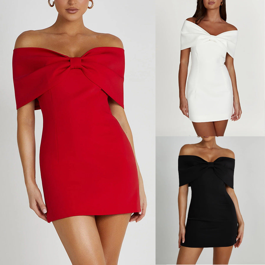 Sexy One-Shoulder Casual Dress for Women Fashion Party Dress
