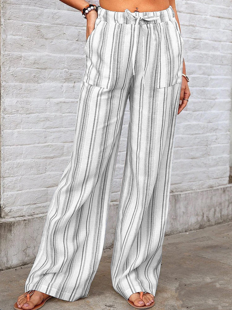Casual Loose Striped Printed Pants for Women