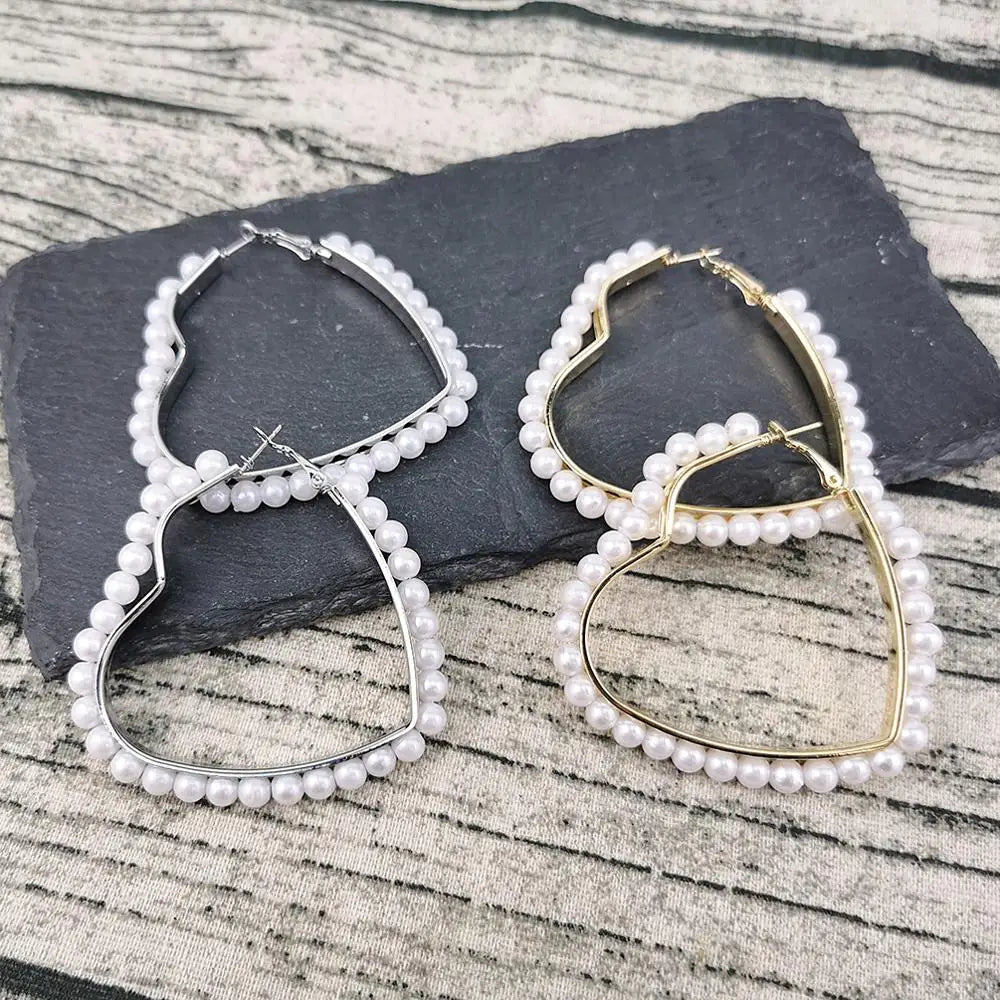 Earrings For Women Heart Statement Earring Geometric Female Jewelry
