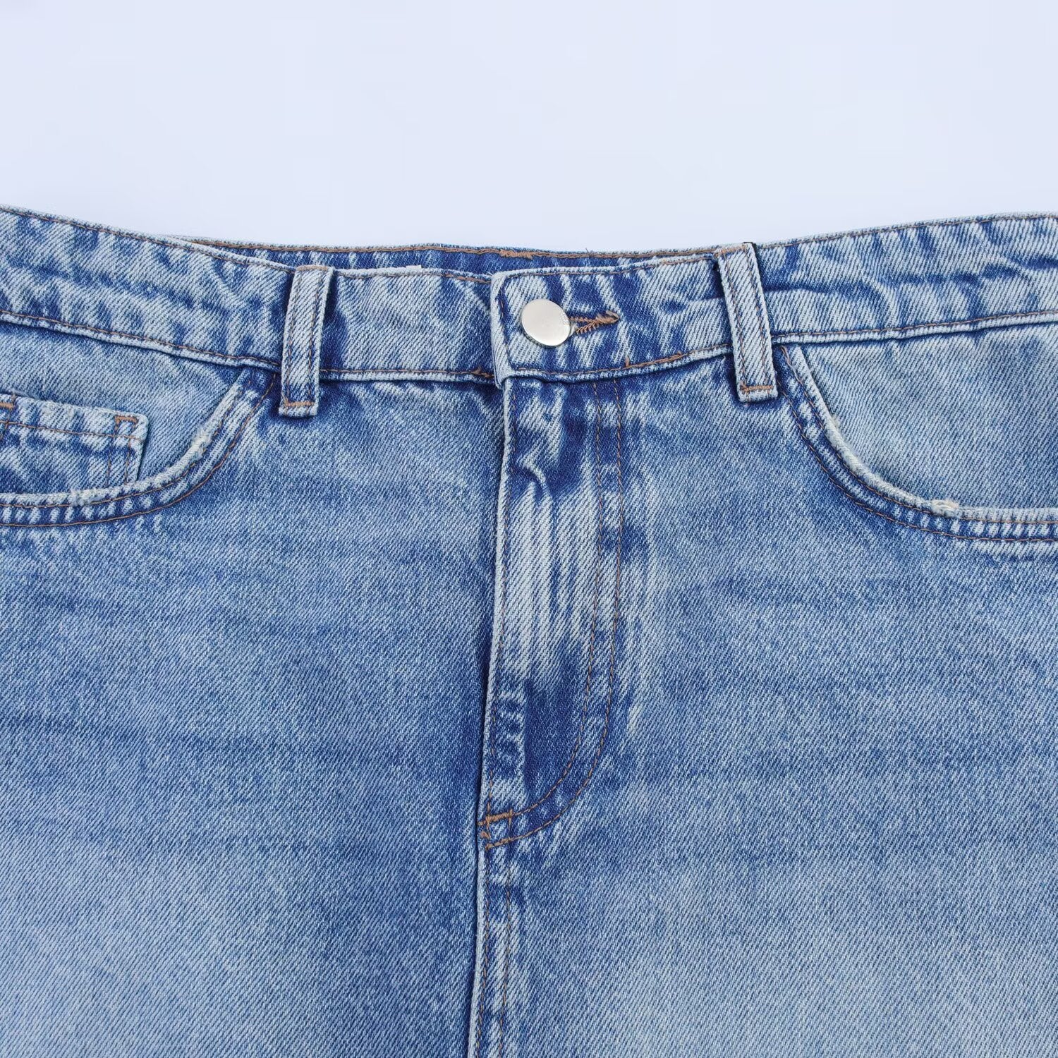Make vintage denim bag hip skirt mini skirt for women