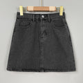 High waisted denim skirt for women